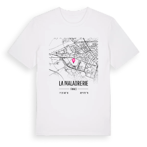 La Maladrerie karta t-shirt – ekologisk bomull t-shirt från Pinshirt