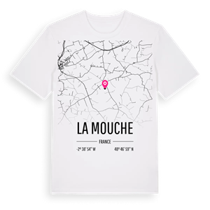 La Mouche karta t-shirt – ekologisk bomull t-shirt från Pinshirt