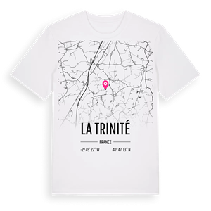 La Trinité karta t-shirt – ekologisk bomull t-shirt från Pinshirt