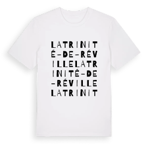 La Trinité-de-Réville ordlek t-shirt – ekologisk bomull t-shirt från Pinshirt