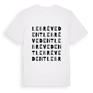 Le Brévedent ordlek t-shirt – ekologisk bomull t-shirt från Pinshirt