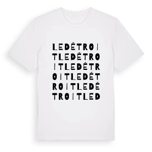 Le Détroit ordlek t-shirt – ekologisk bomull t-shirt från Pinshirt
