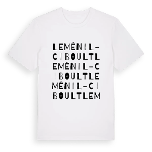 Le Ménil-Ciboult ordlek t-shirt – ekologisk bomull t-shirt från Pinshirt