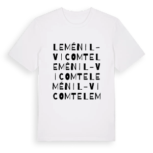Le Ménil-Vicomte ordlek t-shirt – ekologisk bomull t-shirt från Pinshirt