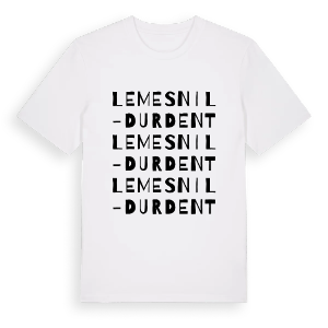 Le Mesnil-Durdent ordlek t-shirt – ekologisk bomull t-shirt från Pinshirt