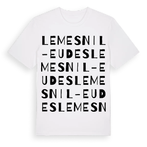 Le Mesnil-Eudes ordlek t-shirt – ekologisk bomull t-shirt från Pinshirt