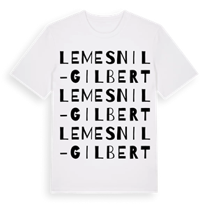 Le Mesnil-Gilbert ordlek t-shirt – ekologisk bomull t-shirt från Pinshirt
