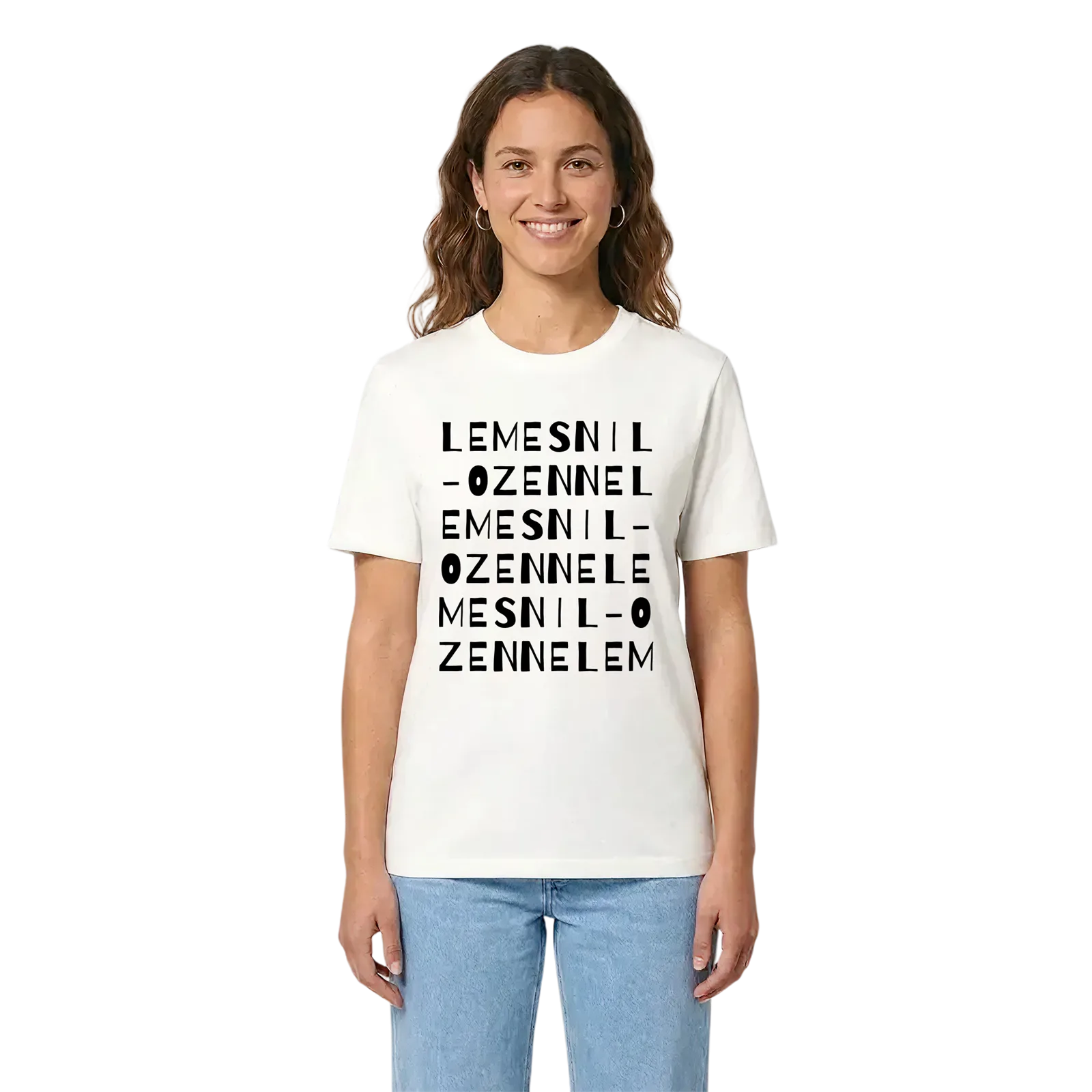 Le Mesnil-Ozenne ordlek t-shirt – White, i miljö