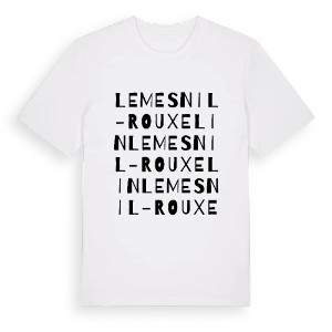 Le Mesnil-Rouxelin ordlek t-shirt – ekologisk bomull t-shirt från Pinshirt