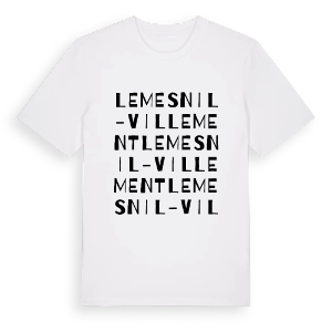 Le Mesnil-Villement ordlek t-shirt – ekologisk bomull t-shirt från Pinshirt