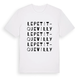 Le Petit-Quevilly ordlek t-shirt – ekologisk bomull t-shirt från Pinshirt