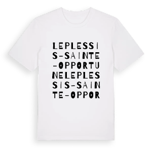 Le Plessis-Sainte-Opportune ordlek t-shirt – ekologisk bomull t-shirt från Pinshirt