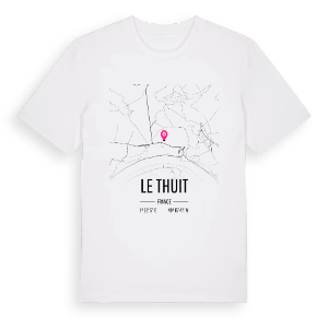 Le Thuit karta t-shirt – ekologisk bomull t-shirt från Pinshirt