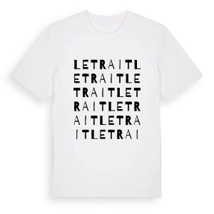 Le Trait ordlek t-shirt – ekologisk bomull t-shirt från Pinshirt