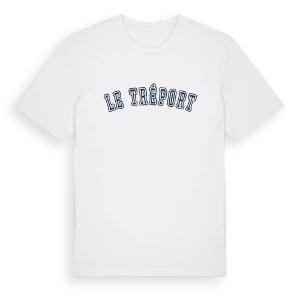 Le Tréport college t-shirt – ekologisk bomull t-shirt från Pinshirt