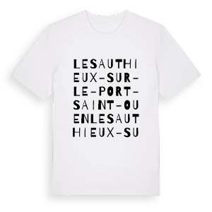 Les Authieux-sur-le-Port-Saint-Ouen ordlek t-shirt – ekologisk bomull t-shirt från PinShirt