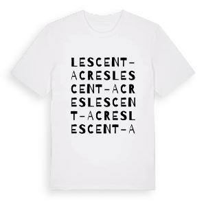 Les Cent-Acres ordlek t-shirt – ekologisk bomull t-shirt från Pinshirt