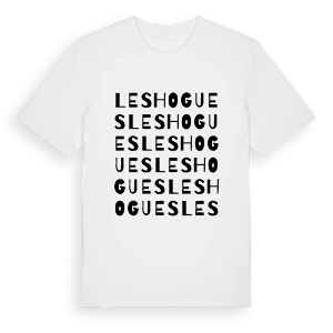 Les Hogues ordlek t-shirt – ekologisk bomull t-shirt från Pinshirt