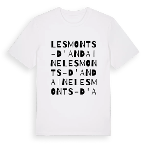 Les Monts-d'Andaine ordlek t-shirt – ekologisk bomull t-shirt från Pinshirt