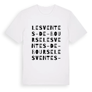 Les Ventes-de-Bourse ordlek t-shirt – ekologisk bomull t-shirt från Pinshirt