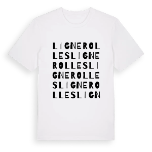 Lignerolles ordlek t-shirt – ekologisk bomull t-shirt från Pinshirt