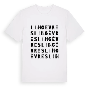 Lingèvres ordlek t-shirt – ekologisk bomull t-shirt från Pinshirt