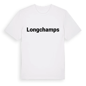 Longchamps fetstil t-shirt – ekologisk bomull t-shirt från Pinshirt
