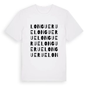 Longuerue ordlek t-shirt – ekologisk bomull t-shirt från Pinshirt