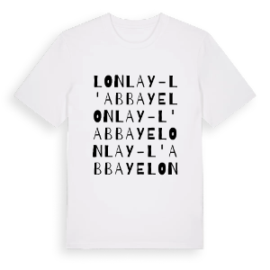 Lonlay-l'Abbaye ordlek t-shirt – ekologisk bomull t-shirt från Pinshirt