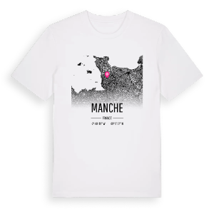 Manche karta t-shirt – ekologisk bomull t-shirt från Pinshirt