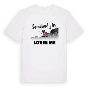 Någon i Manche älskar mig t-shirt – ekologisk bomull t-shirt från Pinshirt