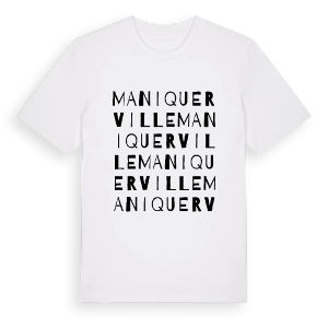 Maniquerville ordlek t-shirt – ekologisk bomull t-shirt från Pinshirt