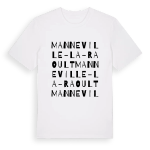 Manneville-la-Raoult ordlek t-shirt – ekologisk bomull t-shirt från PinShirt