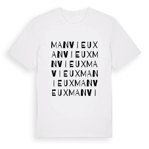 Manvieux ordlek t-shirt – ekologisk bomull t-shirt från Pinshirt