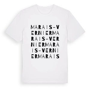 Marais-Vernier ordlek t-shirt – ekologisk bomull t-shirt från Pinshirt