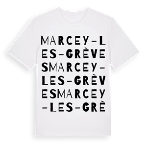 Marcey-les-Grèves ordlek t-shirt – ekologisk bomull t-shirt från Pinshirt