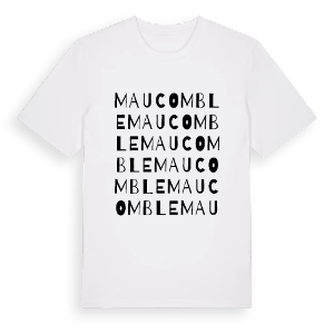 Maucomble ordlek t-shirt – ekologisk bomull t-shirt från Pinshirt