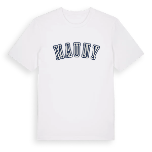 Mauny college t-shirt – ekologisk bomull t-shirt från Pinshirt