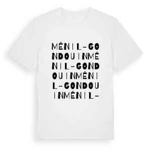 Ménil-Gondouin ordlek t-shirt – ekologisk bomull t-shirt från Pinshirt