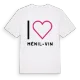 Jag älskar Ménil-Vin t-shirt stort tryck