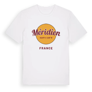 Méridien cirkel t-shirt – ekologisk bomull t-shirt från Pinshirt