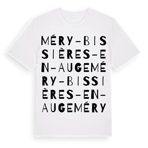 Méry-Bissières-en-Auge ordlek t-shirt – ekologisk bomull t-shirt från Pinshirt