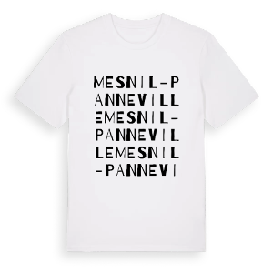 Mesnil-Panneville ordlek t-shirt – ekologisk bomull t-shirt från Pinshirt