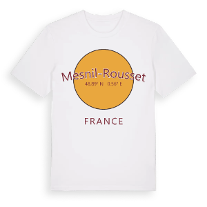 Mesnil-Rousset cirkel t-shirt – ekologisk bomull t-shirt från Pinshirt