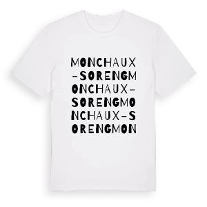 Monchaux-Soreng ordlek t-shirt – ekologisk bomull t-shirt från Pinshirt