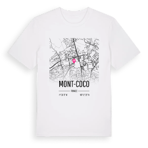Mont-Coco karta t-shirt – ekologisk bomull t-shirt från Pinshirt
