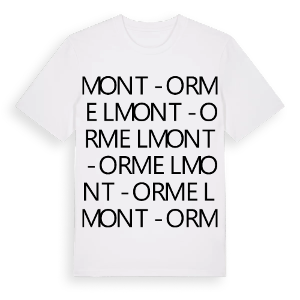 Mont-Ormel ordlek t-shirt – ekologisk bomull t-shirt från Pinshirt