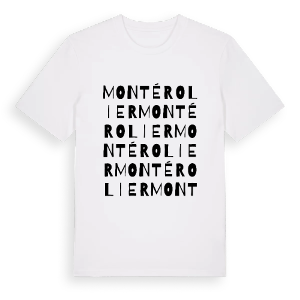 Montérolier ordlek t-shirt – ekologisk bomull t-shirt från Pinshirt
