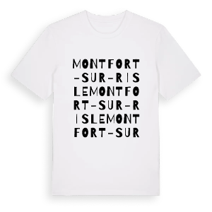 Montfort-sur-Risle ordlek t-shirt – ekologisk bomull t-shirt från Pinshirt