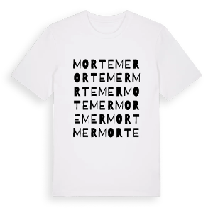 Mortemer ordlek t-shirt – ekologisk bomull t-shirt från Pinshirt